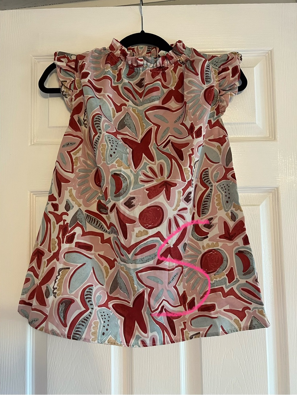 Red & Pink Floral-Print Women's Blouse